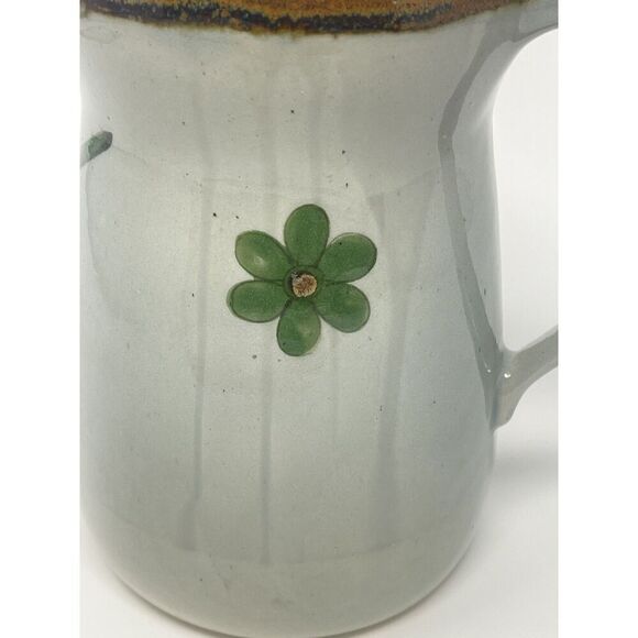 Vintage Ken Edwards El Palomar Tonala Mexico Pitcher Jug Green Bird Floral 7.25” - Picture 5 of 8